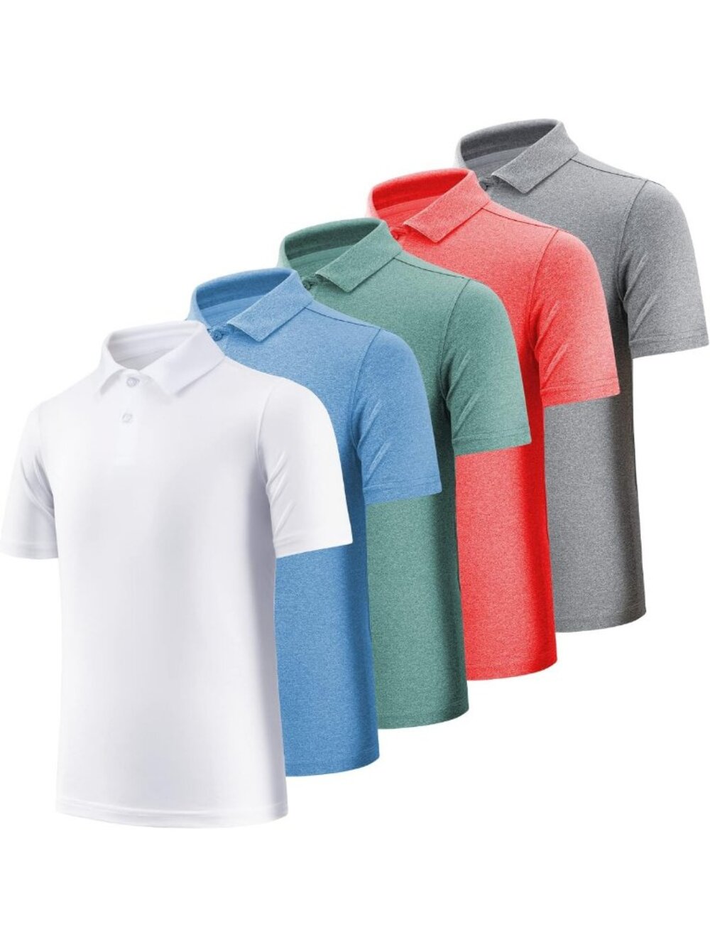 Boys Short Sleeve Polo Shirt - Performance School Uniform Top, Comfortable Fit